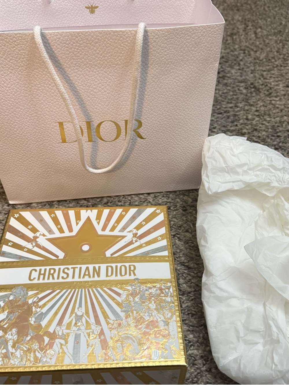 Dior Pink and Gold Gift Set Box